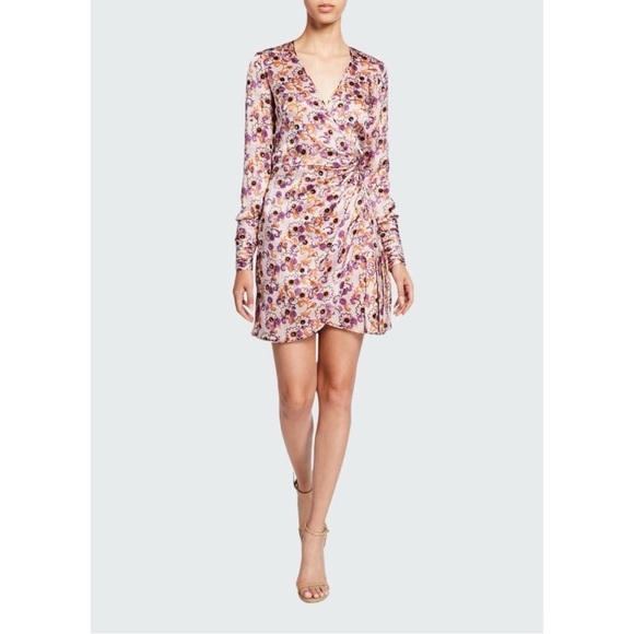 ALEXIS Kari Floral Long-Sleeve Mini Wrap Dress​​​